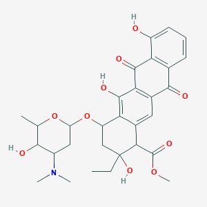 methyl 4-[4-(dimethylamino)-5-hydroxy-6-methyloxan-2-yl]oxy-2-ethyl-2,5,7-trihydroxy-6,11-dioxo-3,4-dihydro-1H-tetracene-1-carboxylate