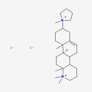 1,1,10a,12a-tetramethyl-8-(1-methylpyrrolidin-1-ium-1-yl)-3,4,4a,4b,5,7,8,9,10,10b,11,12-dodecahydro-2H-naphtho[2,1-f]quinolin-1-ium;diiodide