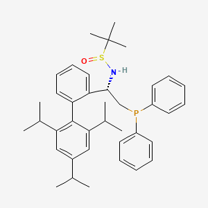 N-[(1S)-2-diphenylphosphanyl-1-[2-[2,4,6-tri(propan-2-yl)phenyl]phenyl]ethyl]-2-methylpropane-2-sulfinamide