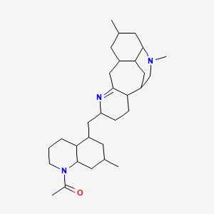 1-[5-[(11,14-dimethyl-6,14-diazatetracyclo[7.6.2.02,7.013,17]heptadec-6-en-5-yl)methyl]-7-methyl-3,4,4a,5,6,7,8,8a-octahydro-2H-quinolin-1-yl]ethanone