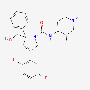 3-(2,5-difluorophenyl)-N-(3-fluoro-1-methylpiperidin-4-yl)-5-(hydroxymethyl)-N-methyl-5-phenyl-2H-pyrrole-1-carboxamide