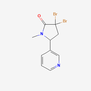 3,3-Dibromo-1-methyl-5-pyridin-3-ylpyrrolidin-2-one