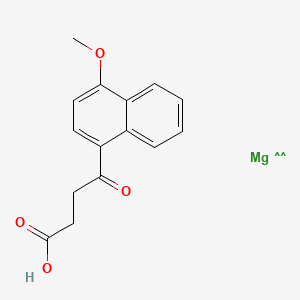 molecular formula C15H14MgO4 B12297874 1-Naphthalenebutanoic acid, 4-methoxy-gamma-oxo-, magnesium salt (2:1) CAS No. 16643-66-6