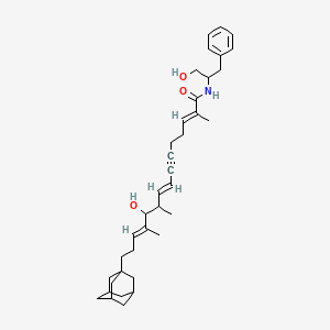 molecular formula C37H51NO3 B12297876 (2E,8E,12E)-15-(1-adamantyl)-11-hydroxy-N-(1-hydroxy-3-phenylpropan-2-yl)-2,10,12-trimethylpentadeca-2,8,12-trien-6-ynamide 