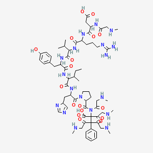 molecular formula C65H96N18O17 B12297888 Pentasarcosyl angiotensin II 