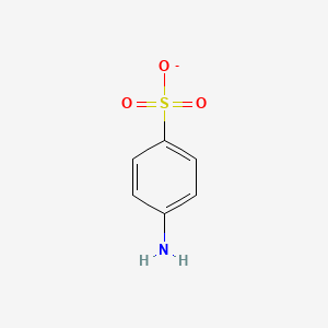 molecular formula C6H6NO3S- B1229798 4-Aminobenzenesulfonate 