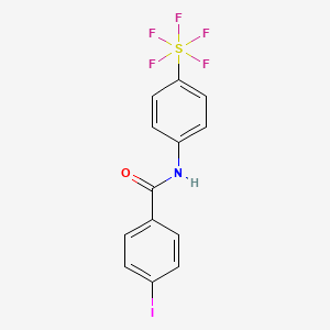 molecular formula C13H9F5INOS B12297987 4-Iodo-N-(4-(pentafluoro-l6-sulfanyl)phenyl)benzamide 