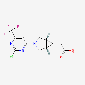 methyl 2-(rel-(1R,5S,6s)-3-(2-chloro-6-(trifluoromethyl)pyrimidin-4-yl)-3-azabicyclo[3.1.0]hexan-6-yl)acetate