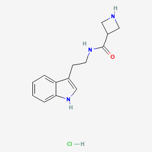 molecular formula C14H18ClN3O B12298107 N-(2-(1H-indol-3-yl)ethyl)azetidine-3-carboxamide hydrochloride 