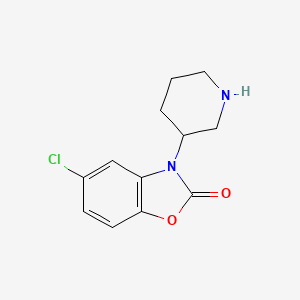 molecular formula C12H13ClN2O2 B12298142 5-chloro-3-(piperidin-3-yl)benzo[d]oxazol-2(3H)-one 