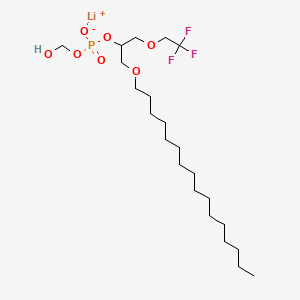 molecular formula C22H43F3LiO7P B12298200 lithium;[1-hexadecoxy-3-(2,2,2-trifluoroethoxy)propan-2-yl] hydroxymethyl phosphate 