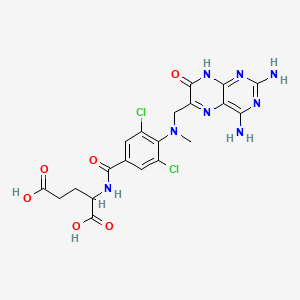 2-[[3,5-dichloro-4-[(2,4-diamino-7-oxo-8H-pteridin-6-yl)methyl-methylamino]benzoyl]amino]pentanedioic acid