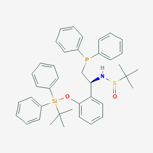 molecular formula C40H46NO2PSSi B12298213 N-[(1S)-1-[2-[tert-butyl(diphenyl)silyl]oxyphenyl]-2-diphenylphosphanylethyl]-2-methylpropane-2-sulfinamide 