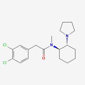 molecular formula C19H26Cl2N2O B1229822 反式-3,4-二氯-N-甲基-N-[2-(1-吡咯烷基)环己基]-苯乙酰胺 CAS No. 67198-13-4