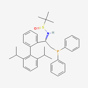 N-[(1S)-2-diphenylphosphanyl-1-[2-[2,6-di(propan-2-yl)phenyl]phenyl]ethyl]-2-methylpropane-2-sulfinamide