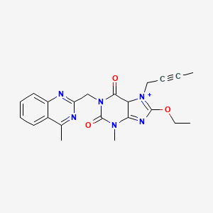 7-but-2-ynyl-8-ethoxy-3-methyl-1-[(4-methylquinazolin-2-yl)methyl]-5H-purin-7-ium-2,6-dione