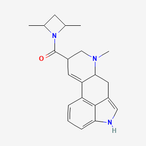 molecular formula C21H25N3O B12298275 Azetidine, 1-[[(8beta)-9,10-didehydro-6-Methylergolin-8-yl]carbonyl]-2,4-diMethyl-, (2S,4S)- 