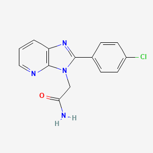 2-(4-Chlorophenyl)-3H-imidazo(4,5-b)pyridine-3-acetamide