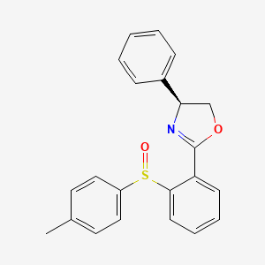 molecular formula C22H19NO2S B12298367 (S)-4-Phenyl-2-(2-((S)-p-tolylsulfinyl)phenyl)-4,5-dihydrooxazole 