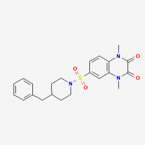 1,4-Dimethyl-6-[[4-(phenylmethyl)-1-piperidinyl]sulfonyl]quinoxaline-2,3-dione