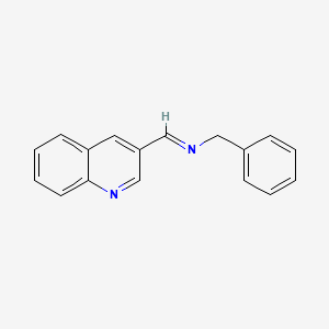 molecular formula C17H14N2 B12298404 (E)-N-benzyl-1-(quinolin-3-yl)methanimine 