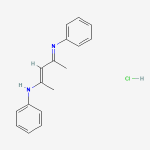 molecular formula C17H19ClN2 B12298416 N-(4-(Phenylamino)pent-3-en-2-ylidene)aniline hydrochloride 