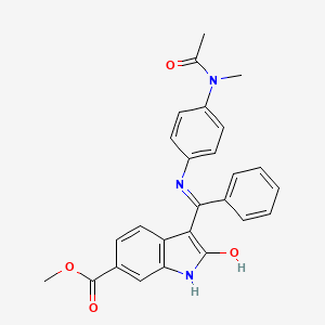 molecular formula C26H23N3O4 B12298434 Nintedanib Acetyl Impurity 