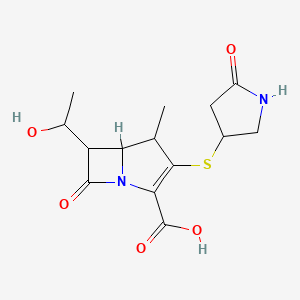 (4R,5S,6S)-6-((R)-1-Hydroxyethyl)-4-methyl-7-oxo-3-(((R)-5-oxopyrrolidin-3-yl)thio)-1-azabicyclo[3.2.0]hept-2-ene-2-carboxylic acid