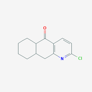 molecular formula C13H14ClNO B12298513 2-chloro-6,7,8,9,9a,10-hexahydrobenzo[g]quinolin-5(5aH)-one 