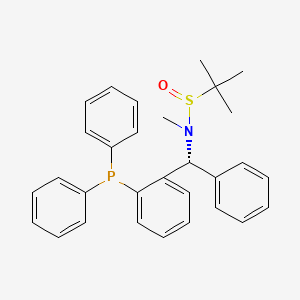 molecular formula C30H32NOPS B12298514 (R)-N-((R)-(2-(Diphenylphosphino)phenyl)(phenyl)methyl)-N,2-dimethylpropane-2-sulfinamide 