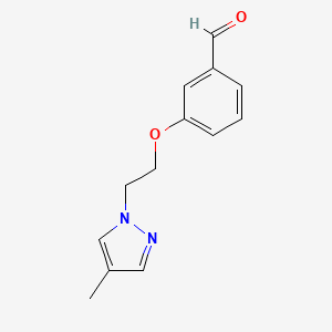 3-(2-(4-methyl-1H-pyrazol-1-yl)ethoxy)benzaldehyde