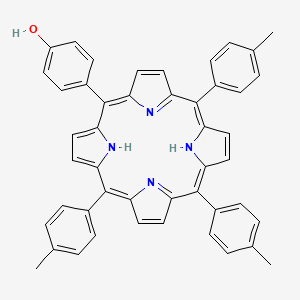 molecular formula C47H36N4O B12298539 4-(10,15,20-Tri-p-tolylporphyrin-5-yl)phenol 