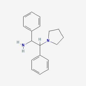 molecular formula C18H22N2 B12298547 (alphaR,betaR)-alpha,beta-Diphenyl-1-pyrrolidineethanamine 