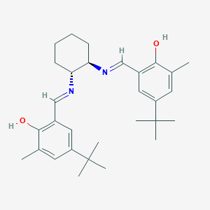 6,6'-((1E,1'E)-(((1R,2R)-Cyclohexane-1,2-diyl)bis(azanylylidene))bis(methanylylidene))bis(4-(tert-butyl)-2-methylphenol)