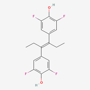molecular formula C18H16F4O2 B1229861 Tetrafluorodiethylstilbestrol CAS No. 71292-84-7