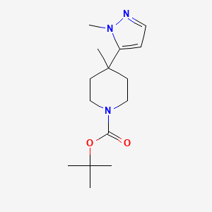 tert-butyl 4-methyl-4-(1-methyl-1H-pyrazol-5-yl)piperidine-1-carboxylate