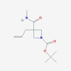 molecular formula C13H22N2O3 B12298613 Tert-butyl 3-allyl-3-(methylcarbamoyl)azetidine-1-carboxylate 