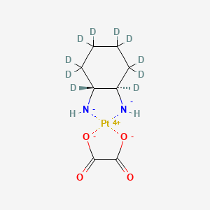 molecular formula C8H12N2O4Pt B12298616 [(1R,2R)-2-azanidyl-1,2,3,3,4,4,5,5,6,6-decadeuteriocyclohexyl]azanide;oxalate;platinum(4+) 