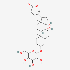 5-[8,14-dihydroxy-10,13-dimethyl-3-[3,4,5-trihydroxy-6-(hydroxymethyl)oxan-2-yl]oxy-2,3,6,7,9,11,12,15,16,17-decahydro-1H-cyclopenta[a]phenanthren-17-yl]pyran-2-one