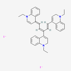 molecular formula C38H39I2N3-2 B12298649 (4E)-4-[(2E,4E)-3,5-bis(1-ethylquinolin-4-yl)penta-2,4-dienylidene]-1-ethyl-quinoline diiodide 