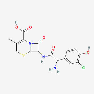 7-((R)-2-Amino-2-(3-chloro-4-hydroxyphenyl)acetamido)-3-methyl-8-oxo-5-thia-1-azabicyclo[4.2.0]oct-2-ene-2-carboxylic acid