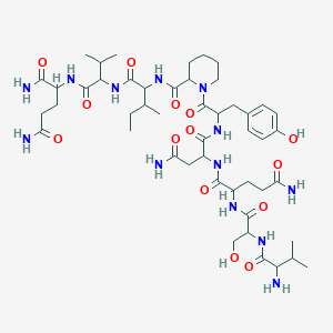 molecular formula C48H77N13O14 B12298701 H-DL-Val-DL-Ser-DL-Gln-DL-Asn-DL-Tyr-DL-Pip-DL-xiIle-DL-Val-DL-Gln-NH2 