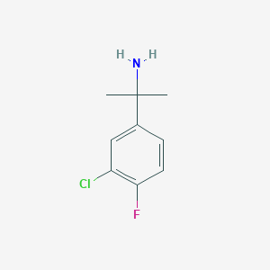 molecular formula C9H11ClFN B12298719 2-(3-Chloro-4-fluorophenyl)propan-2-amine 