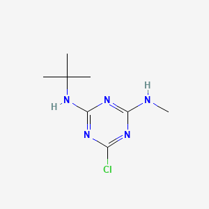 molecular formula C8H14ClN5 B12298723 N-tert-Butyl-6-chloro-N'-methyl-[1,3,5]triazine-2,4-diamine CAS No. 34333-27-2