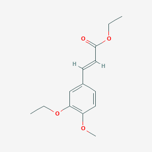 molecular formula C14H18O4 B12298744 Ethyl 3-(3-ethoxy-4-methoxyphenyl)acrylate 