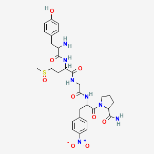 molecular formula C30H39N7O9S B12298763 H-DL-Tyr-DL-Met(O)-Gly-DL-Phe(4-NO2)-DL-Pro-NH2 