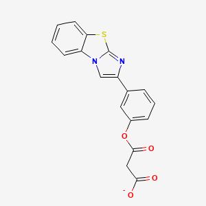 Propanedioic acid, mono(3-imidazo(2,1-b)benzothiazol-2-ylphenyl) ester