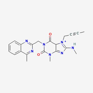 7-but-2-ynyl-3-methyl-8-(methylamino)-1-[(4-methylquinazolin-2-yl)methyl]-5H-purin-7-ium-2,6-dione