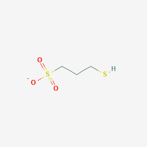 molecular formula C3H7O3S2- B1229880 3-Mercapto-1-propanesulfonate 