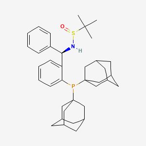 molecular formula C37H50NOPS B12298806 N-[(R)-[2-[bis(1-adamantyl)phosphanyl]phenyl]-phenylmethyl]-2-methylpropane-2-sulfinamide 